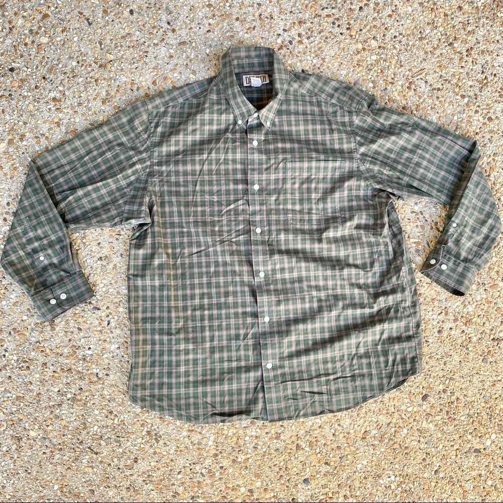 Men’s Duluth Trading Company Plaid Long Sleeve Casual Button Down Shirt Size XL